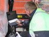 Nick checking Hitachi UH801 excavation parameters
