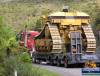T Croft transporter with D11R on the old Millerton Road, 2005, Granity