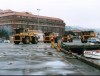 Dumptrucks in Wellington enroute to Strongman, Oct 2001